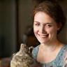 Sarah with Millie the rabbit